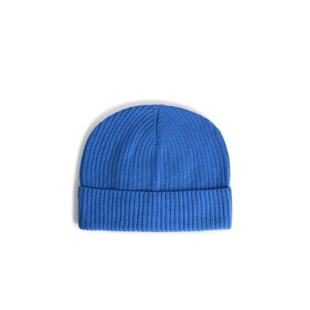 Seven Gauge Light Blue Wool Beanie Men